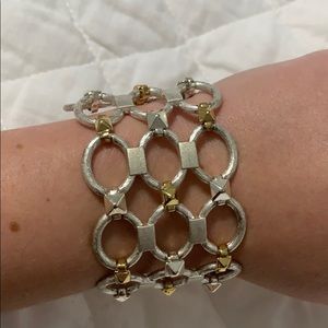 Stella and dot gold and silver bracelet